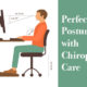 Illustration of man with correct posture in a chair